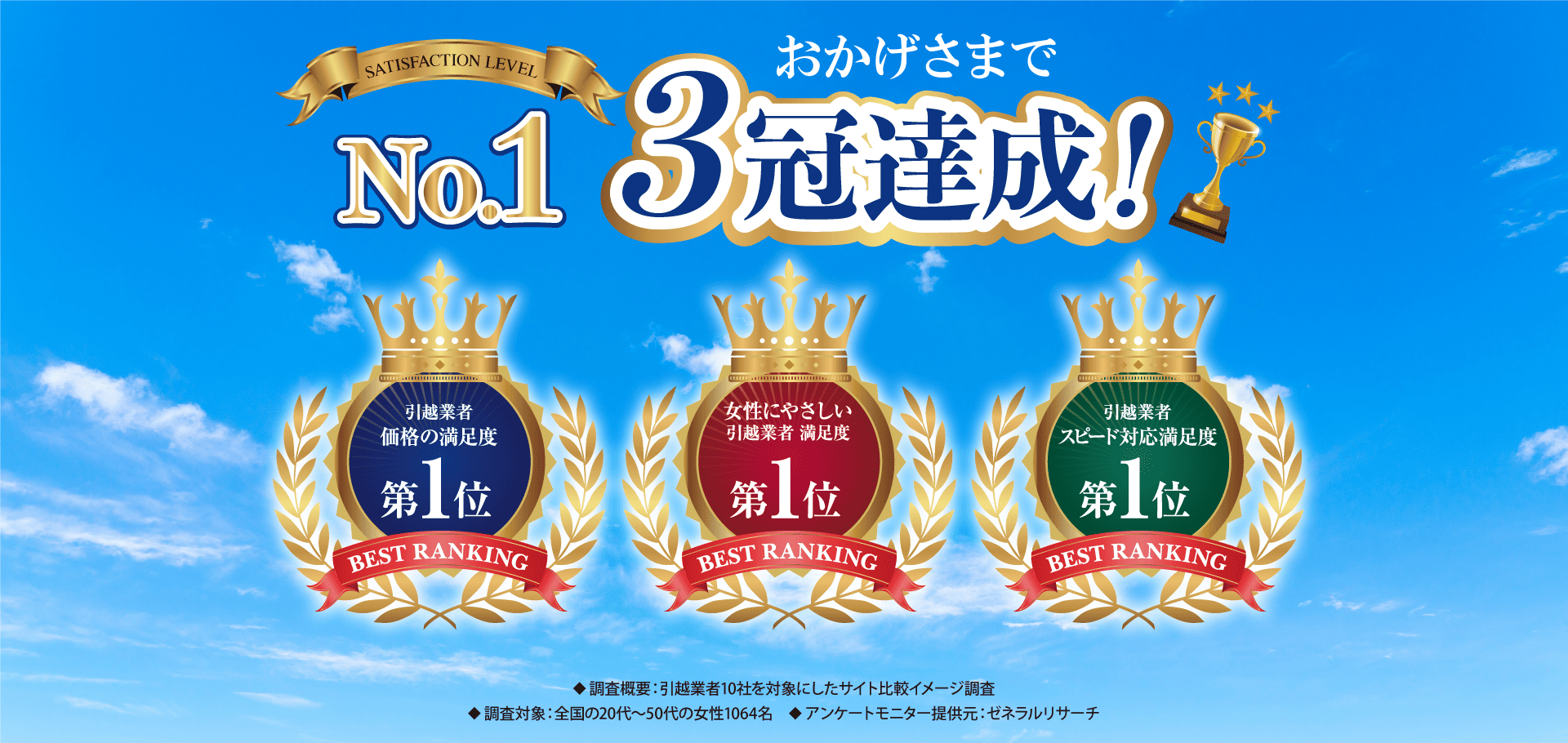 おかげさまで三冠達成！